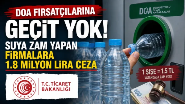 DOA uygulamasının ardından zam yapan su firmalarına 1.800.000 TL para cezası kesilecek