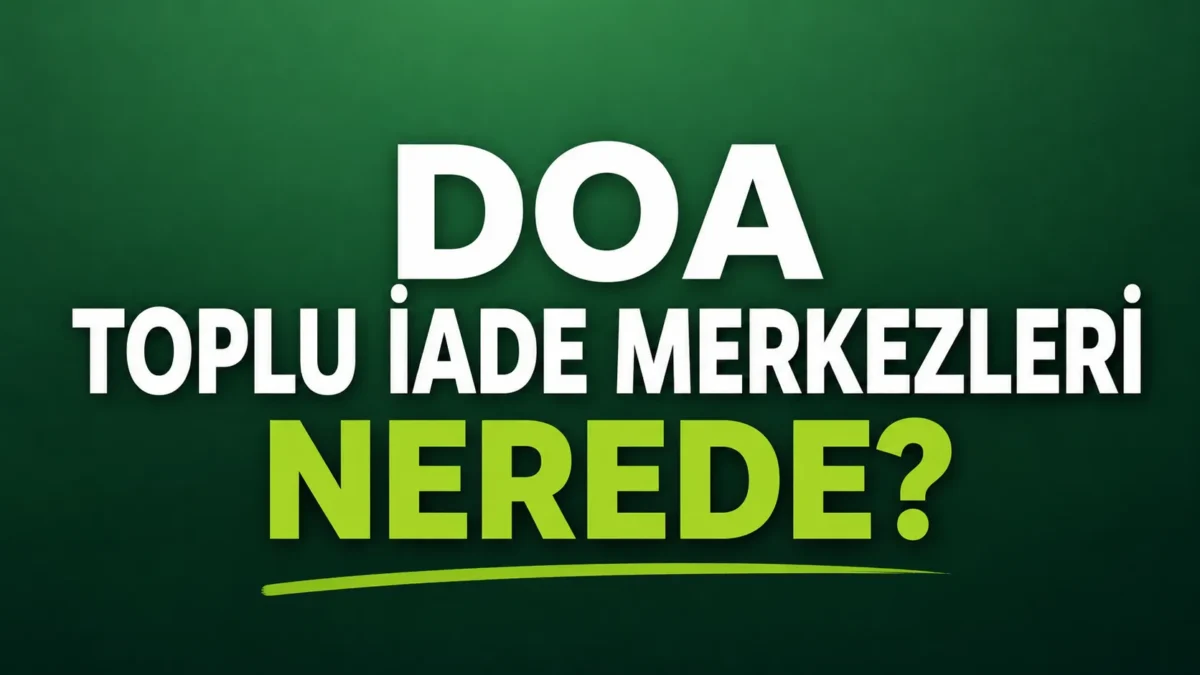 Kütahya DOA Toplu İade Merkezi Nerede? Art – Kütahya Merkez Toplu Alım Yerleri 2026